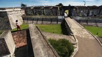 This aerial photo shows the Fort Marlborough, built between 1713-1719 by the British East India Company, in Bengkulu on May 2, 2021. (Photo by ADEK BERRY / AFP) (Photo by ADEK BERRY/AFP via Getty Images)